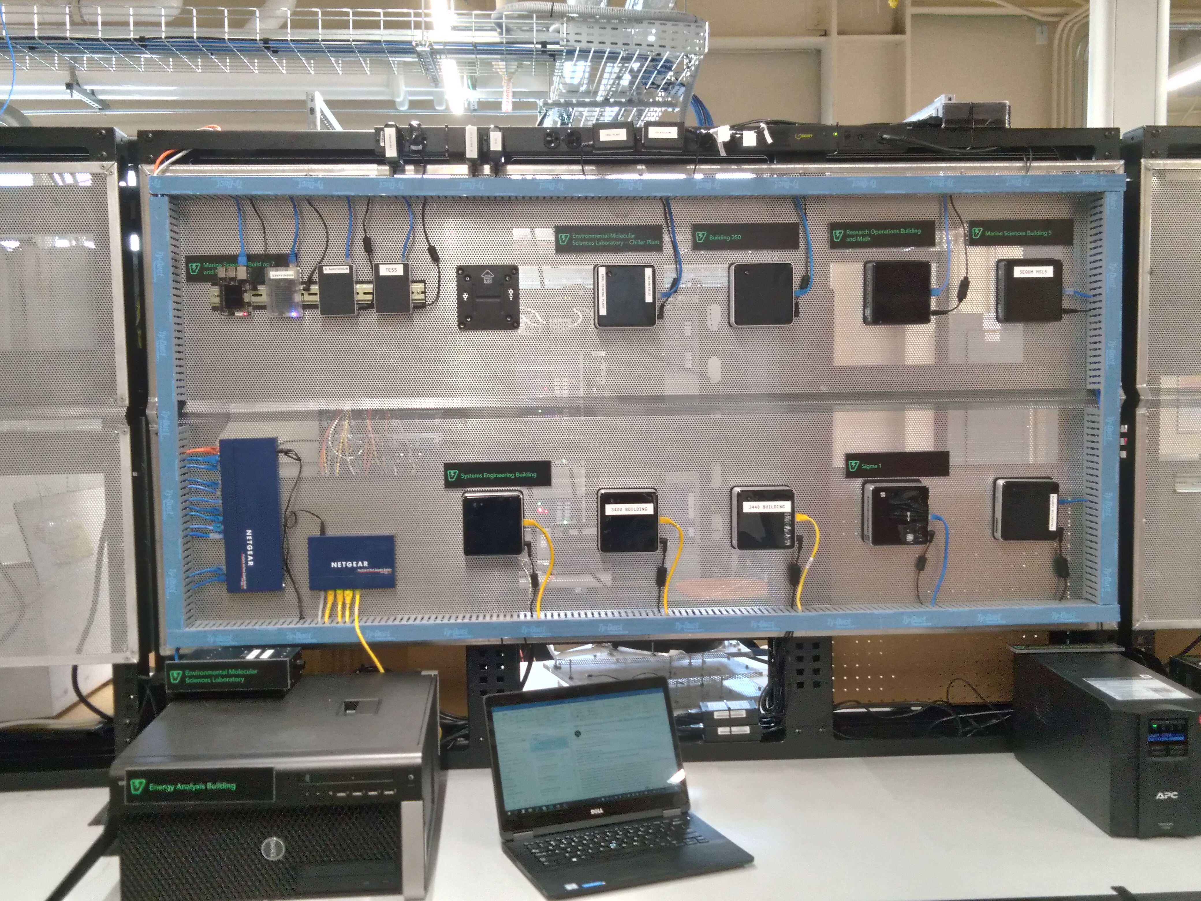 Control nodes in the Power Electronics Laboratory enable testing of transactive energy methods in buildings on the PNNL campus.