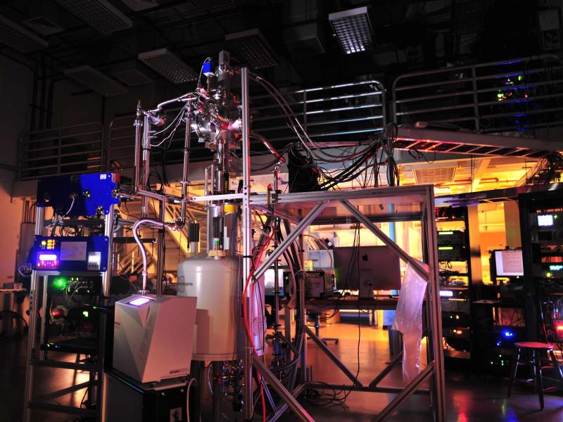 Photo of the Project 8 Cyclotron Radiation Emission Spectroscopy (CRES) device 