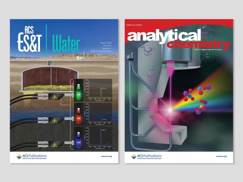 Two journal covers on Raman spectrometry 