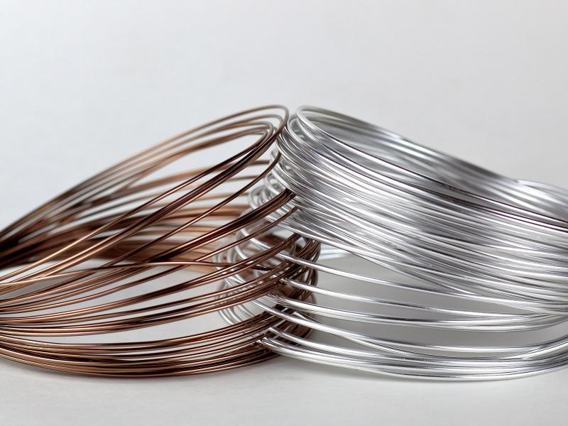 Coils of copper and aluminum