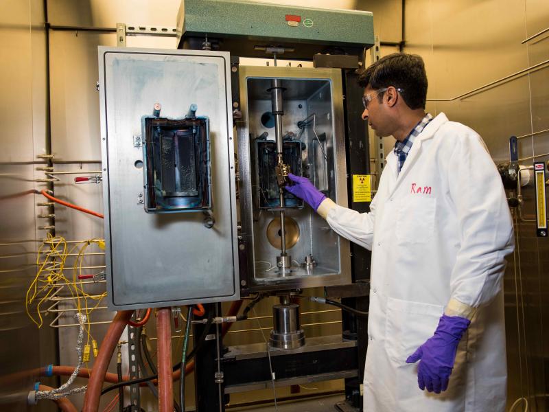 NSsD's researcher Ramprashad Prabharkan investigates the integrity of nuclear reactor components